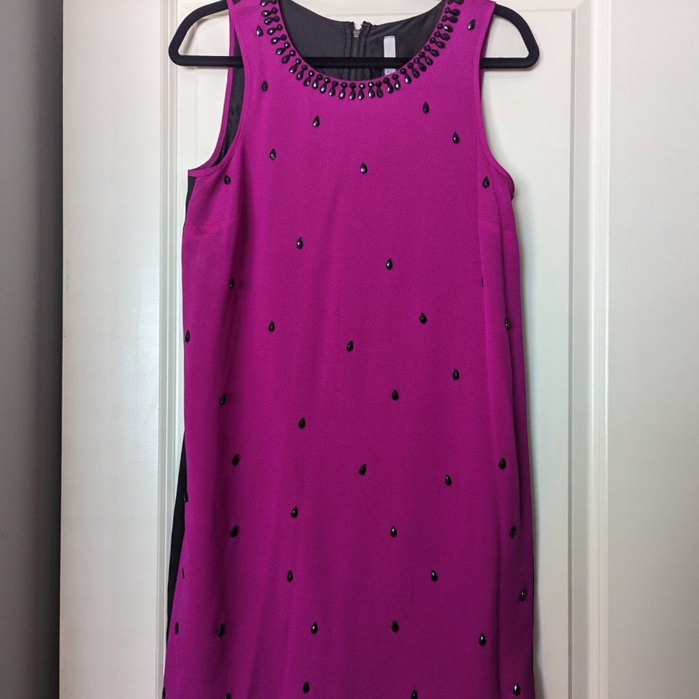Kensie Beaded Cocktail Shift Dress (M)